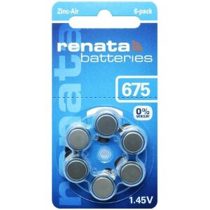 ΜΠΑΤΑΡΙΑ RENATA ZINC AIR ZA 675 6ΤΜΧ