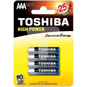 ΜΠΑΤΑΡΙΕΣ ALKALINE TOSHIBA 3A HIGH POWER 4PCS