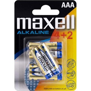 ΜΠΑΤΑΡΙΕΣ MAXELL ALKALINE LR03 3A 4+2PACK