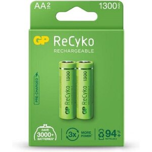 RECHARGEABLE BATTERY GP R6 AA 130AAHC-EB2 1300MAH NIMH 2PC IN BLISTER GP