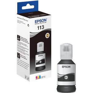 ΓΝΗΣΙΟ ΜΕΛΑΝΙ EPSON BLACK 113 ECOTANK ΜΕ OEM:C13T06C34A