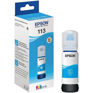 ΓΝΗΣΙΟ ΜΕΛΑΝΙ EPSON CYAN 113 ECOTANK ΜΕ OEM:C13T06B240