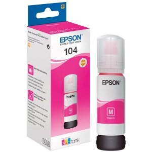 ΓΝΗΣΙΟ ΜΕΛΑΝΙ EPSON MAGENTA 104 ΜΕ OEM:C13T00P340