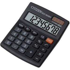 CITIZEN SDC-805BN SEMI DESKTOP CALCULATOR BLACK