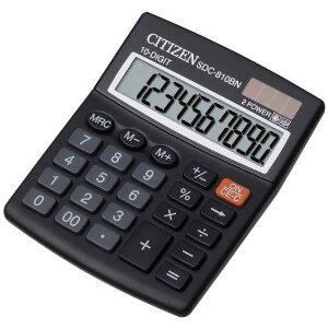 CITIZEN SDC-810BN SEMI DESKTOP CALCULATOR BLACK