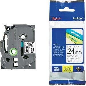 ΓΝΗΣΙΟ BROTHER P-TOUCH TZE151 BLACK/CLEAR (8M X 24MM) OEM: TZE151