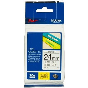ΓΝΗΣΙΟ BROTHER P-TOUCH TZE251 WHITE/BLACK (8M X 24MM) OEM: TZE251