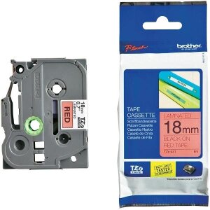 ΓΝΗΣΙΟ BROTHER P-TOUCH TZE441 RED/BLACK (8M X 18MM) OEM: TZE441