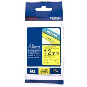 ΓΝΗΣΙΟ BROTHER P-TOUCH TZE631 YELLOW/BLACK (8M X 12MM) OEM: TZE631