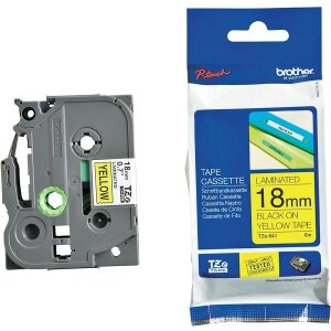 ΓΝΗΣΙΟ BROTHER P-TOUCH TZE641 YELLOW/BLACK (8M X 18MM) OEM: TZE641