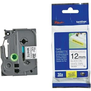 ΓΝΗΣΙΟ BROTHER P-TOUCH WHITE/BLACK 8M X 12MM OEM: TZE-S231