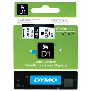 DYMO ΕΤΙΚΕΤΕΣ D1 12MM BLACK/WHITE 45013 S0720530