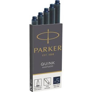 ΑΝΤΑΛΛΑΚΤΙΚΕΣ ΑΜΠΟΥΛΕΣ PARKER S-QUINK ΣΕ ΚΟΥΤΙ BLUE BLACK 5 ΤΕΜ