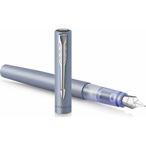 ΠΕΝΑ PARKER VECTOR XL METALLIC SILVER BLUE C.C. FOUNTAIN PEN M