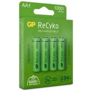 RECHARGEABLE BATTERY GP R6 AA 130AAHC-EB4 1300MAH NIMH 4ΤΜΧ