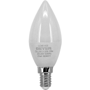 ΛΑΜΠΤΗΡΑΣ GEYER LED ΚΕΡΙ C35 2.5W E14 3000K 250LM