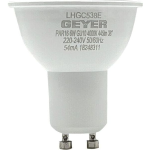 ΛΑΜΠΤΗΡΑΣ GEYER LED PAR16 6W GU10 4000K 445LM 38°