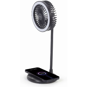 GEMBIRD DESKTOP FAN WITH LED LAMP AND WIRELESS CHARGER TA-WPC10-LEDFAN-01
