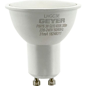 ΛΑΜΠΤΗΡΑΣ GEYER LED PAR16 3W GU10 4000K 300LM