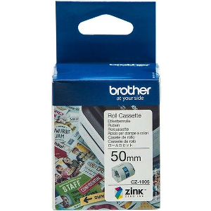 BROTHER CZ-1005 LABEL ROLL WHITE 50MM ΜΕ OEM:CZ-1005