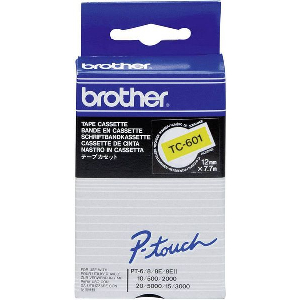 BROTHER P-TOUCH LAMINATED BLACK ON YELLOW 7,7M X 12MM ΜΕ OEM:TC601