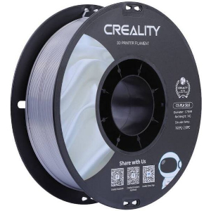 CREALITY CR-PLA SILK SILVER, 3D PRINTER FILAMENT GLOSSY, 1 KG SPOOL,1.75 MM