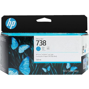 HP ΜΕΛΑΝΙ INKJET NO.738 130-ML CYAN DESIGNJET ΜΕ OEM:498N5A