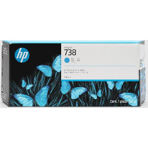 HP ΜΕΛΑΝΙ INKJET NO.738 300-ML CYAN DESIGNJET ΜΕ OEM:676M6A