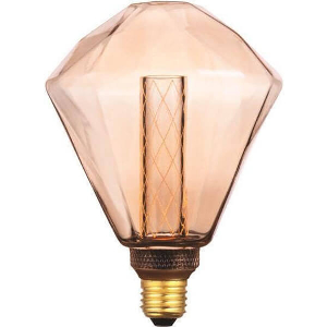 ΛΑΜΠΑ LED ΔΙΑΜΑΝΤΙ G125 3,5W Ε27 2000K 220-240V GOLD GLASS DIMMABLE
