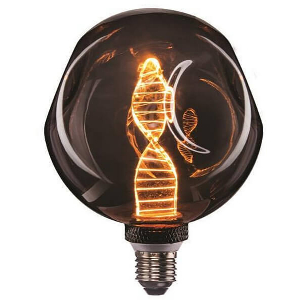 ΛΑΜΠΑ LED G125 4W E27 1800K 220-240V DENTED DNA SMOKY DIMMABLE