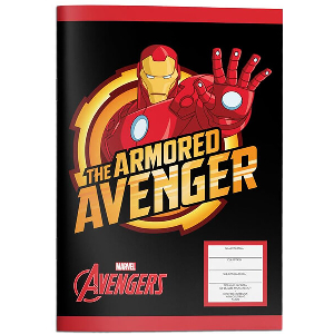 ΤΕΤΡΑΔΙΟ ΚΑΡΦΙΤΣΑ AVENGERS 17X25 ΕΚ. 40 ΦΎΛΛΑ ΜΑΥΡΟ