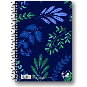 ΤΕΤΡΑΔΙΟ GLOBUS 17X25 FLORAL 4 ΘΕΜΑΤΩΝ ΜΠΛΕ