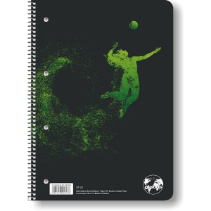 ΤΕΤΡΑΔΙΟ GLOBUS 17X25 SPORTS 2 ΘΕΜΑΤΩΝ ΠΡΑΣΙΝΟ