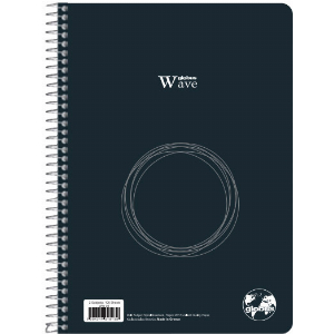 ΤΕΤΡΑΔΙΟ GLOBUS 17X25 2 ΘΕΜΑΤΩΝ WAVE ΜΑΥΡΟ