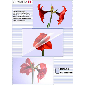 OLYMPIA 9166 ΦΥΛΛΑ ΠΛΑΣΤΙΚΟΠΟΙΗΣΗΣ ΓΙΑ Α4 ΣΕ ΚΟΥΤΙ 80 MICRONS 100 ΤΜΧ
