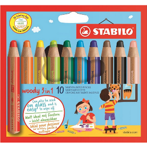 ΚΡΑΓΙΟΝ STABILO WOODY 880 SET/10ΤΜΧ