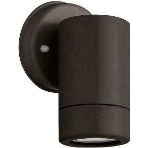 EUROLAMP ΑΠΛΙΚΑ ΤΟΙΧΟΥ DOWN ΣΤΡΟΓΓΥΛΗ ΠΛΑΣΤΙΚΗ IP65 GU10 ΜΑΥΡΟ 145-82051