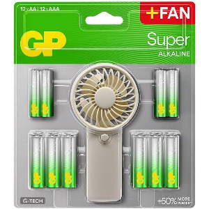 GP SUPER ALKALINE 12X AA + 12X AAA +FAN