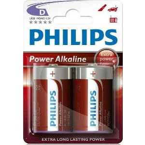 ΜΠΑΤΑΡΙΑ PHILIPS POWER ALKALINE LR20P2B/GRS D 2TEM