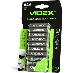 ΜΠΑΤΑΡΙΑ VIDEX ΑΛΚΑΛΙΚΗ ΑΑΑ BLISTER 20 TMX