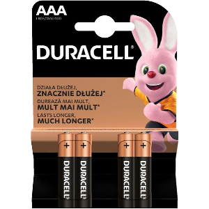 DURACELL ALKALINE BATTERY BASIC LR03 AAA 4PCS