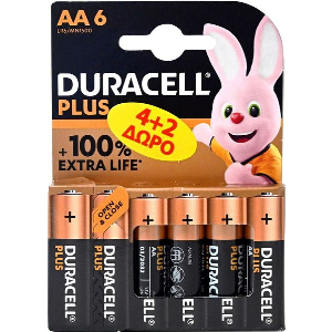 ΜΠΑΤΑΡΙΑ AΑ DURACELL PLUS 100% 4+2TEM