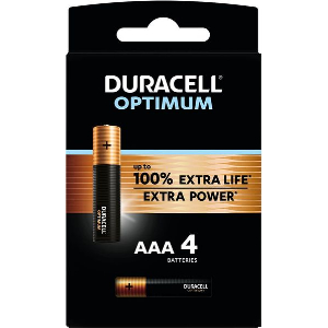 DURACELL ALKALINE BATTERY OPTIMUM LR03 1.5V AAA 4PCS