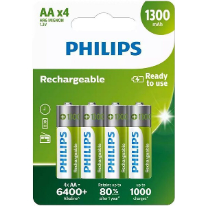 PHILIPS R6B4A130/10GRS AA 1300MAH 4ΤΜΧ