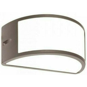 EUROLAMP ΑΠΛΙΚΑ ΤΟΙΧΟΥ ΟΒΑΛ E27 MAX 10W LED 220X121X108 IP54 ΓΚΡΙ PRO 145-20212