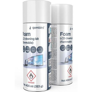 GEMBIRD FOAM LCD CLEANING KIT (FLAMMABLE) 400ML CK-LCD-08