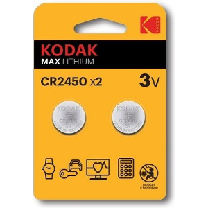 KODAK CR2450 BUTTON CELL BATTERY LITHIUM 3V