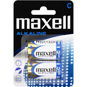 MAXELL ALKALINE BATTERY LR14 / 2 PCS. PACK / 1.5V MAXELL