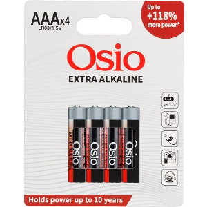 OSIO LR03EO4B ΑΛΚΑΛΙΚΕΣ ΜΠΑΤΑΡΙΕΣ BLISTER 4ΤΜΧ AAA EXTRA