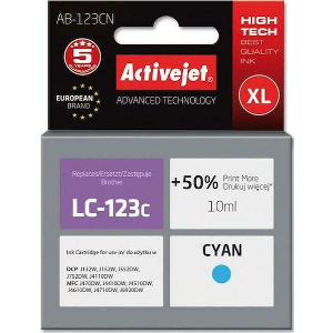 ACTIVEJET AB-123CN ΜΕΛΑΝΙ ΣΥΜΒΑΤΟ ΜΕ BROTHER LC123C/121C 10 ML CYAN